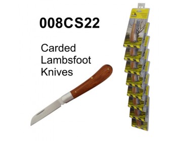 Clip Strip of Carded Lambsfoot Knives 
